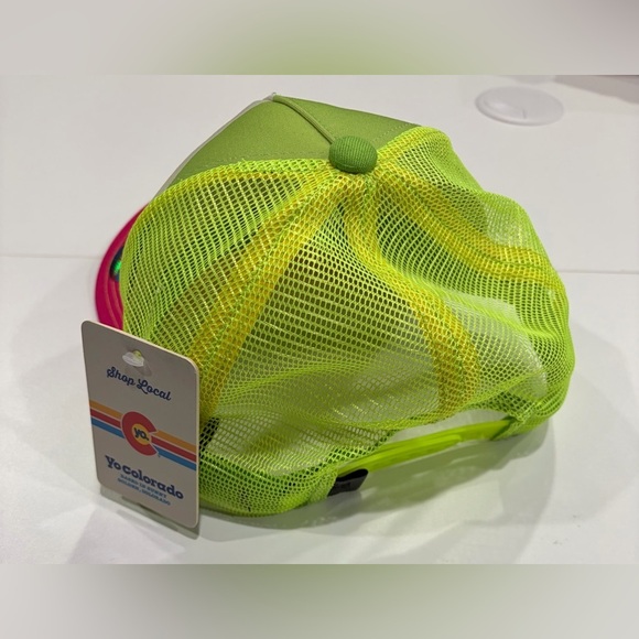 Yo Colorado Sunkissed Fader Trucker Hat NWT Pink Yellow Adult Cap Ballcap main image 5
